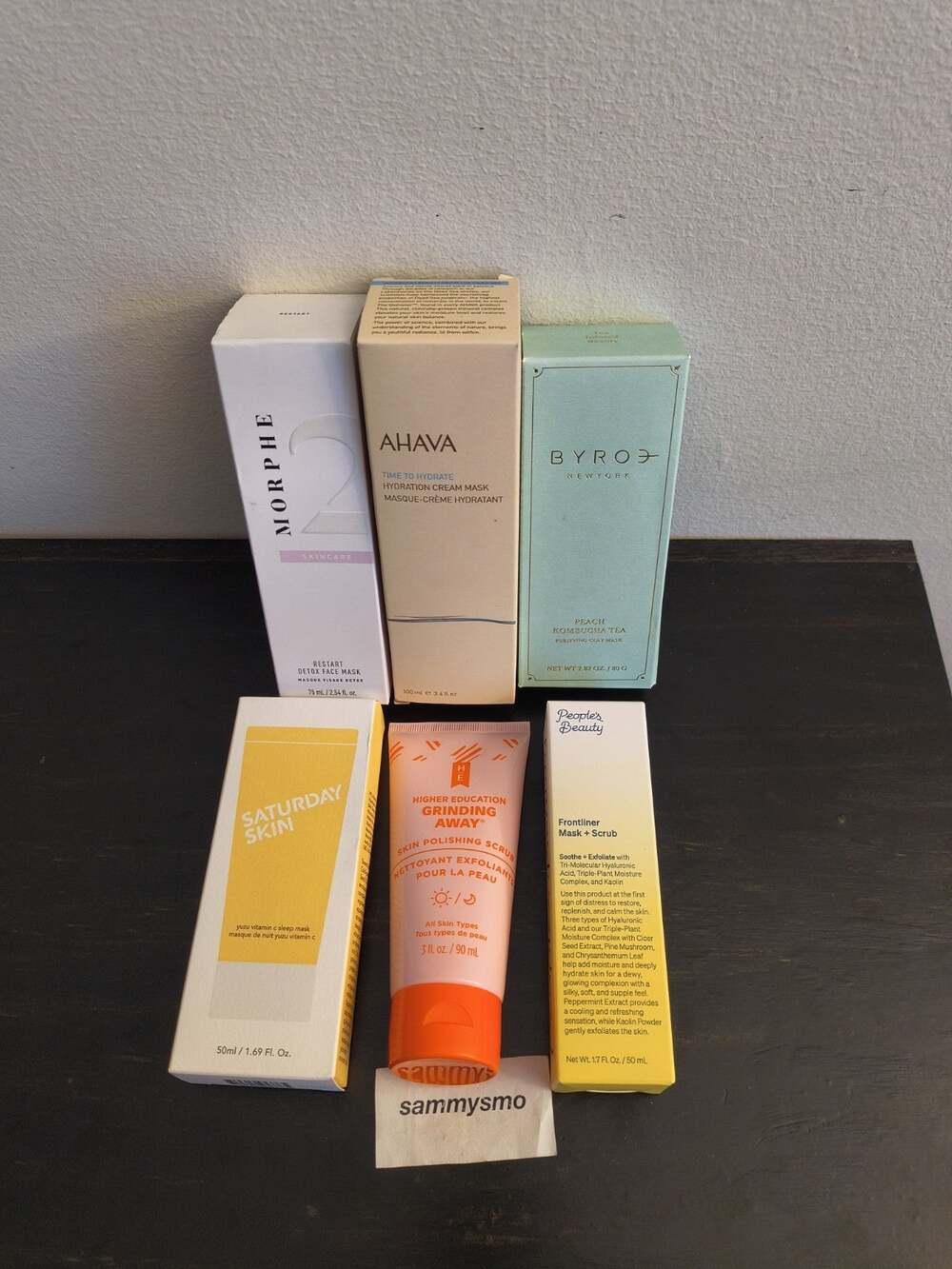 SATURDAY SKIN AHAVA morph BYROE higher education sleep mask & scrub x6 bundle